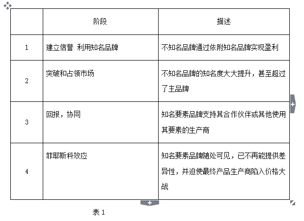 建立一個要素品牌需經歷哪些階段